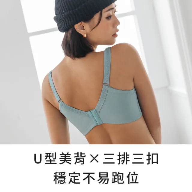 【玉如阿姨】迷日月暈內衣※0726黑(E.F罩 低脊心 側收 大尺碼 包覆 台灣製)
