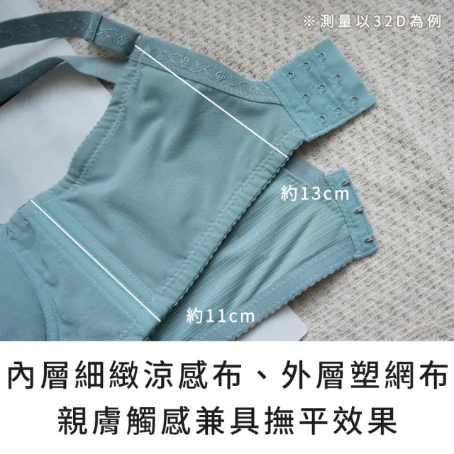 【玉如阿姨】峰花盛放內衣※0736雪綠(F罩 渾圓 大罩杯 提托 涼感 台灣製)