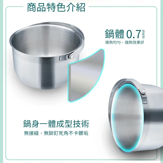 【PERFECT 理想】台灣製極緻厚316可提式調理鍋三入組(22cm+19cm+16cm/不挑爐具)