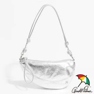 【Arnold Palmer 雨傘】斜背包  Morbidezza系列(銀色)