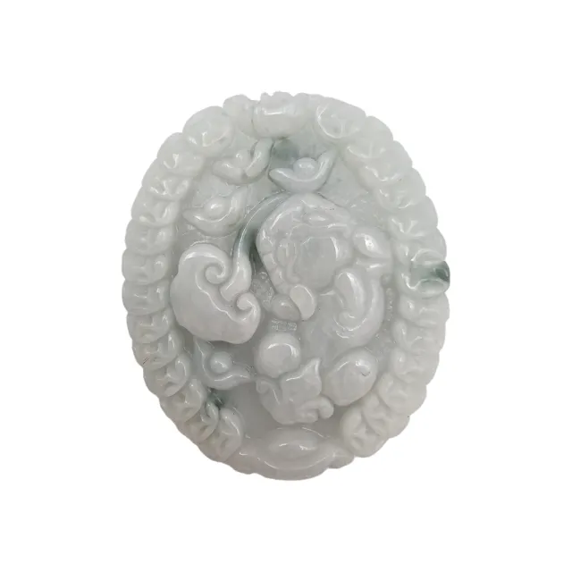 【藏古祥館】翡翠貔貅咬錢 SX33(翡翠)