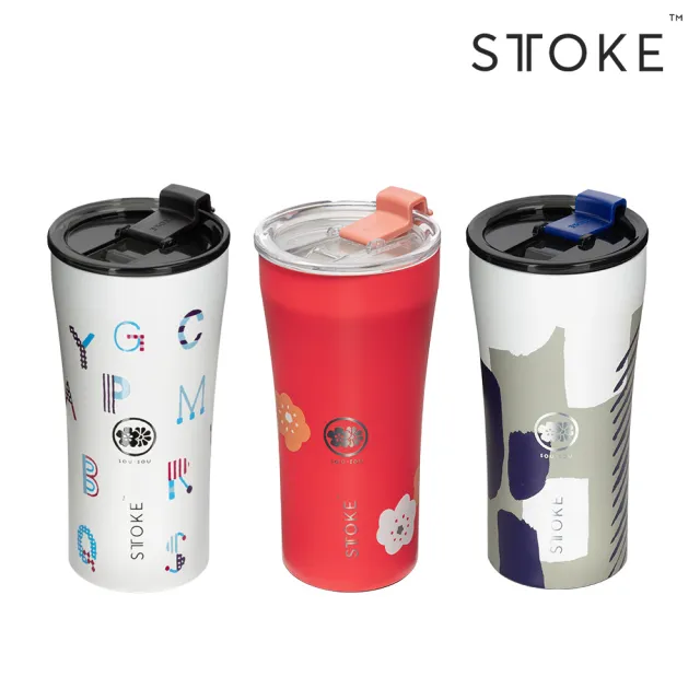 【STTOKE】精品陶瓷保溫杯 16oz/460ml SOU.SOU 聯名款(陶瓷塗層/防漏隨行/多色可選)