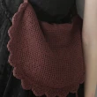 【Rockfish Weatherwear】CROCHET HALF MOON BAG SMALL 鉤針 半月形包 緞帶扣 棉質 棕色