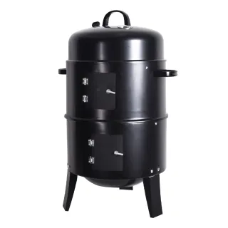 【Truly House】戶外煙燻雙層烤肉爐 煙燻爐 燒烤爐(中秋 露營 戶外)