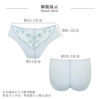 【Swear 思薇爾】花舞耀影系列M-XXL蕾絲中腰三角女內褲(極光灰)