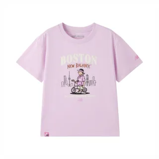 【NEW BALANCE】NB 童裝BOSTON短T/短袖上衣_7EF3402WLPK_男童/女童_淺粉色