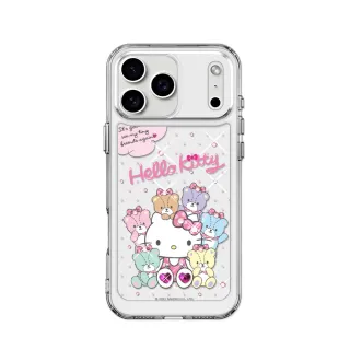 【apbs】三麗鷗 iPhone 17/16/15/14/13/12系列 防震雙料水晶彩鑽手機殼(凱蒂同樂會)