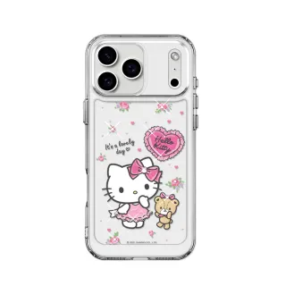 【apbs】三麗鷗 iPhone 17/16/15/14/13/12系列 防震雙料水晶彩鑽手機殼(凱蒂好心情)