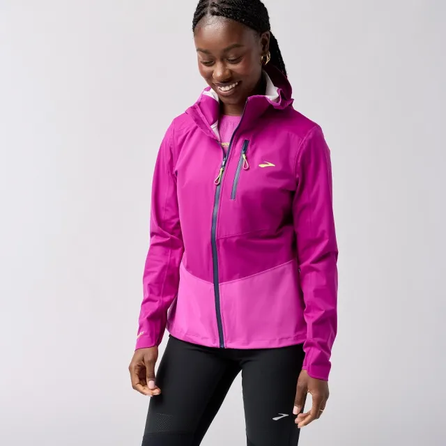 【BROOKS】女 High Point 高峰防水外套 2.0_吊鐘花紫(221710514)