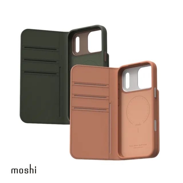 【moshi】Overture 磁吸可拆式卡夾型皮套  for iPhone 17 Pro Max(兼容MagSafe 手機殼)