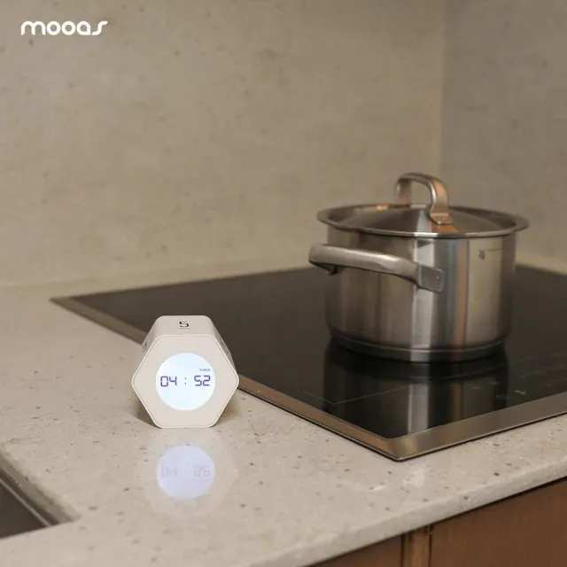 【mooas】台灣總代理 韓國六角轉轉專注定時器2件組 番茄鐘 時鐘 商務 運動健身 自律養成 日常烹飪