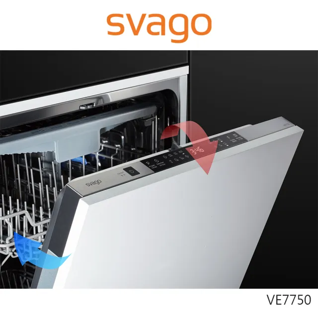 【SVAGO】VE7750 60cm全嵌式自動開門洗碗機 14人份(含原廠安裝)