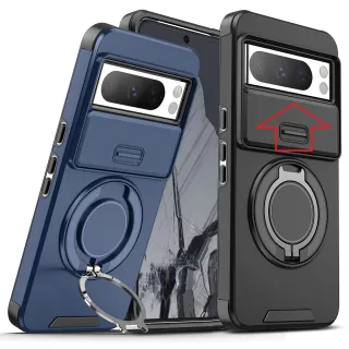 【ACE_CASE】Google Pixel 10 / Pixel 10 Pro 領客推窗護鏡頭360度旋轉指環支架手機殼保護殼保護套