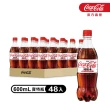 【Coca-Cola 可口可樂】纖維+寶特瓶600mlx2箱(共48入)