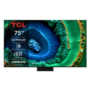 【TCL】58H快配★75型 4K QD Mini LED 120Hz Google TV 量子智能連網液晶顯示器-基本安裝(75C855)