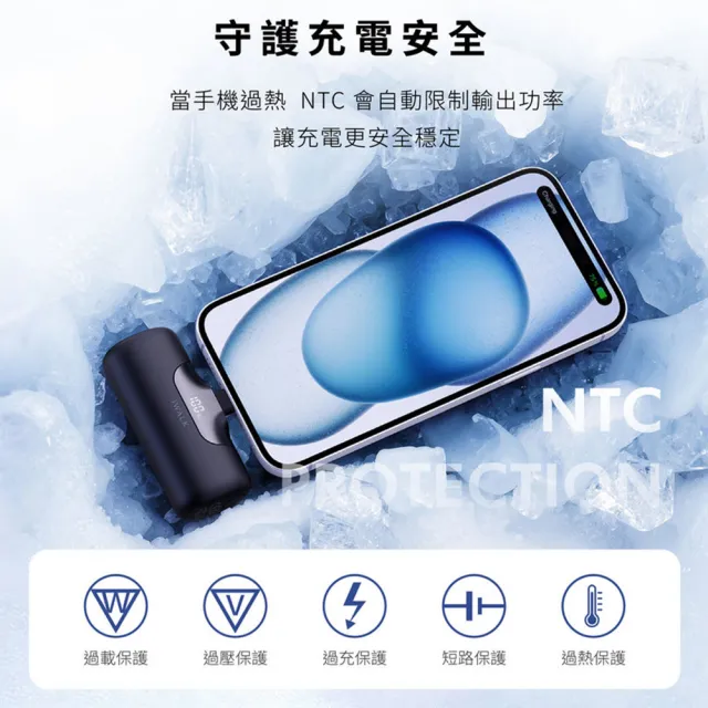 【iWALK】六代5500mAh直插式快充行動電源/LPB5500PC顏色任選(PD20W/Type-C)