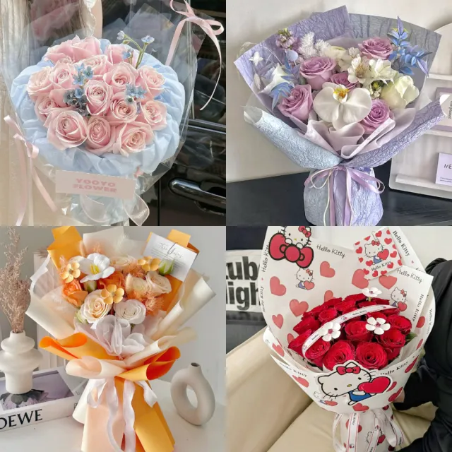 【天使愛美麗】多巴胺風花束 網紅花束(情人節 生日 婚禮 告白  交換禮物 畢業禮物)（其他規格）
