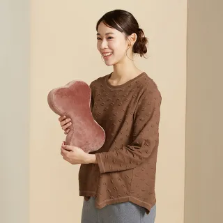 【YVONNE 以旺傢飾】素面骨頭車用頸枕-可可棕