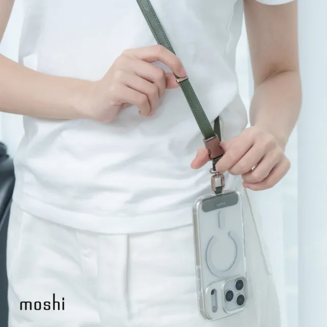 【moshi】二合一背帶/手腕帶 - 苔影綠(手機背帶 手機掛繩)