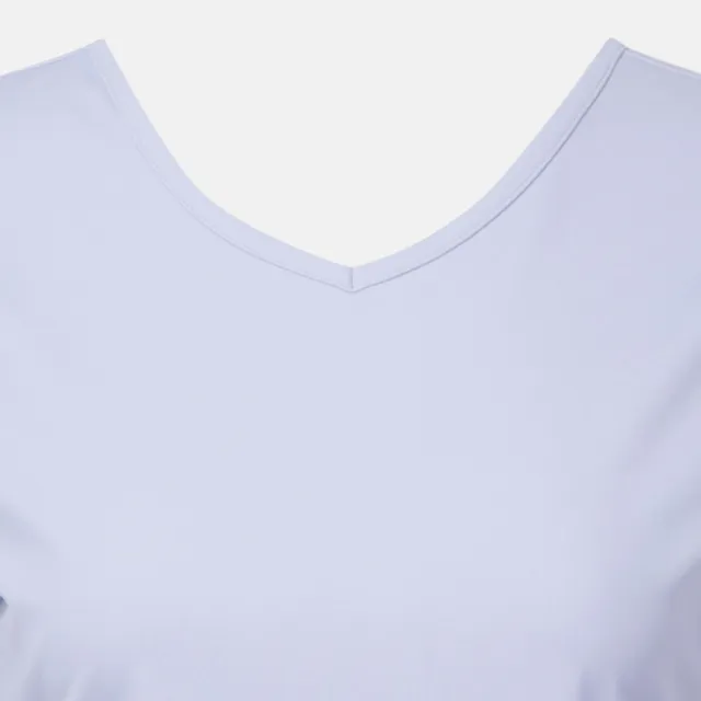 【DESCENTE】迪桑特 短袖上衣 女 短版 快排 WOMENS SEMI-CROPPED 紫 SQ322PTS72-LVND