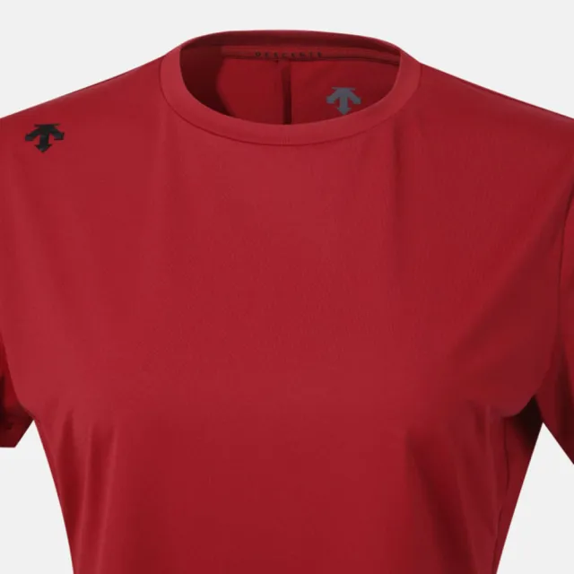【DESCENTE】迪桑特 短袖上衣 女 快排 WOMENS BASIC SHORT SLEEVE 紅 SQ322PTS71-RED0