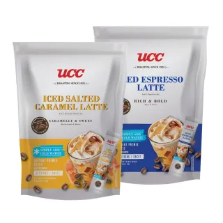 即期品【UCC】冷泡拿鐵15g*8入*6袋共48入(義式香濃/鹽味焦糖)
