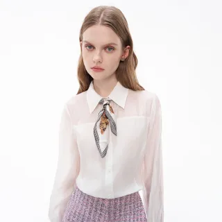 【MOMA】氣質透膚萊賽爾馬甲式襯衫(白色)