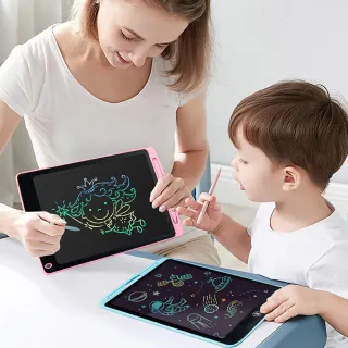 12吋彩色液晶電子紙手寫板 兒童繪畫塗鴉板 留言板(無藍光輻射 防刪鎖 無紙繪圖)