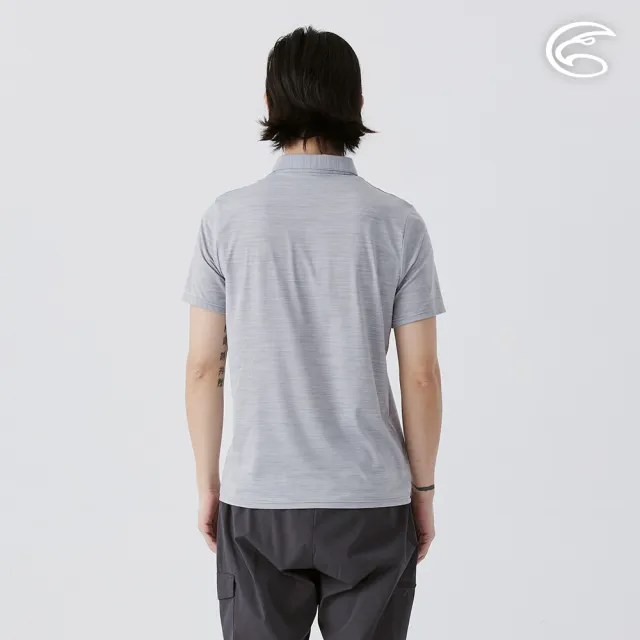 【ADISI】男膠原蛋白消臭淨味POLO衫 AL2511029 雙色鴿灰(吸濕 快乾 抗臭 親膚 排汗衣)