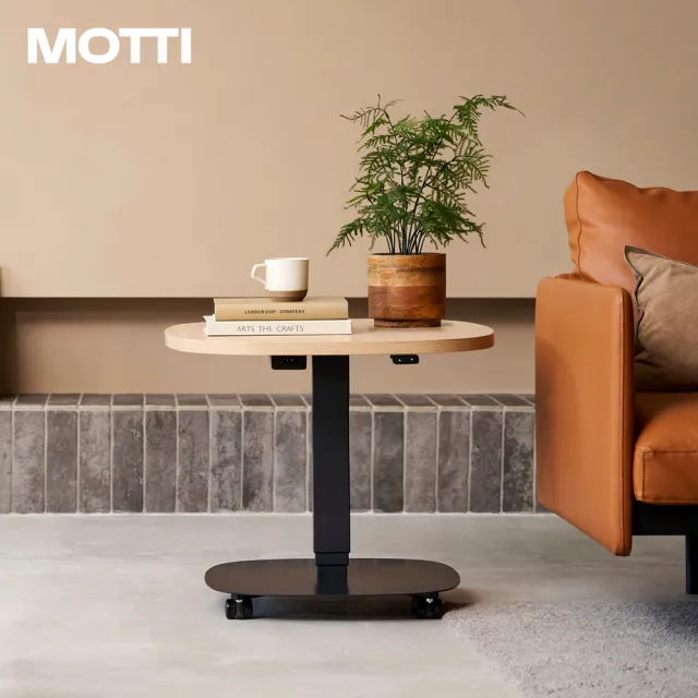 MOTTI solo3 電動昇降テーブル ブラウン　美品 MOTTI】電動升降桌｜Solo 3 60x60cm 活動邊桌/咖啡桌/工作桌/書桌(單腳