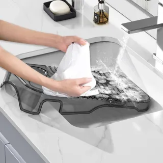 【Dagebeno荷生活】透明立體波紋防滑卡槽搓衣板 耐磨耐用自帶肥皂收納盒洗衣板(2入)
