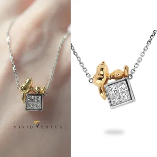 【Vividventure 亞帝芬奇】新年 情人 禮物 限時優惠 史努比 14K 40分 天然鑽石 項鍊 星光夢境(SNOOPY聯名)