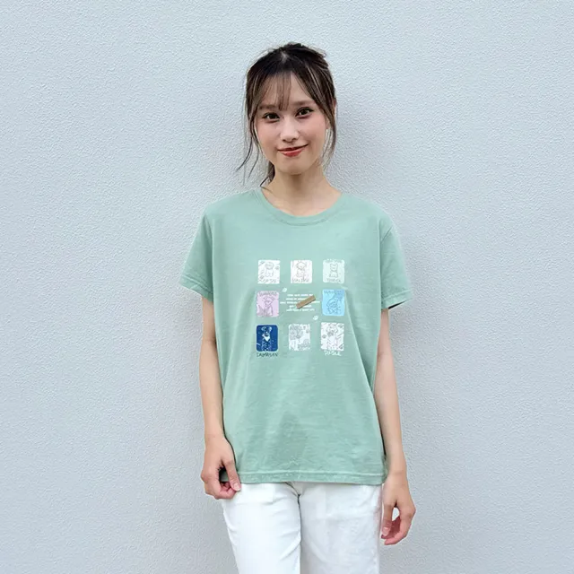 【Hana Mokuba】花木馬日系女裝小狗九宮格印花圓領上衣(T恤)(其他規格)