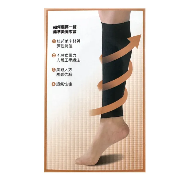 【健妮】健妮彈性壓力束小腿襪-兩雙組(彈性襪/壓力襪/束腿襪)