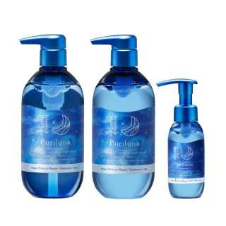 Puriluna水感調理夜間修護洗髮精/潤髮乳/精華乳2入組(水感調理夜間修護 護髮素 護髮乳)