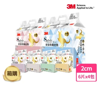 【3M】兒童安全防撞地墊32cm-6片x4包箱購組(六色選)