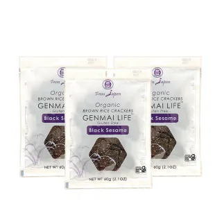 【有機思維】MUSO 日本有機糙米仙貝餅乾(黑芝麻x3包)