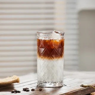 【hoi! 好好生活】窗花紋 玻璃水杯400ml