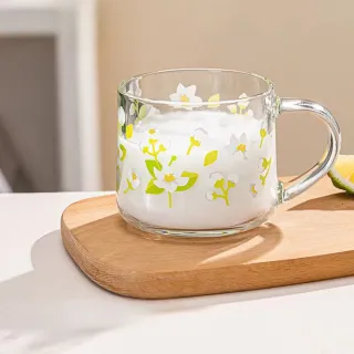 【hoi! 好好生活】韓系玻璃水杯350ml(多款可選)