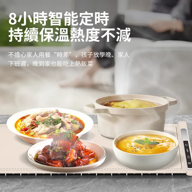 【Teful】家用柔性速熱暖菜板 八檔恆溫飯菜保溫板 可捲收飯菜加熱板 熱菜保溫墊 熱菜板 保溫菜板 暖菜寶