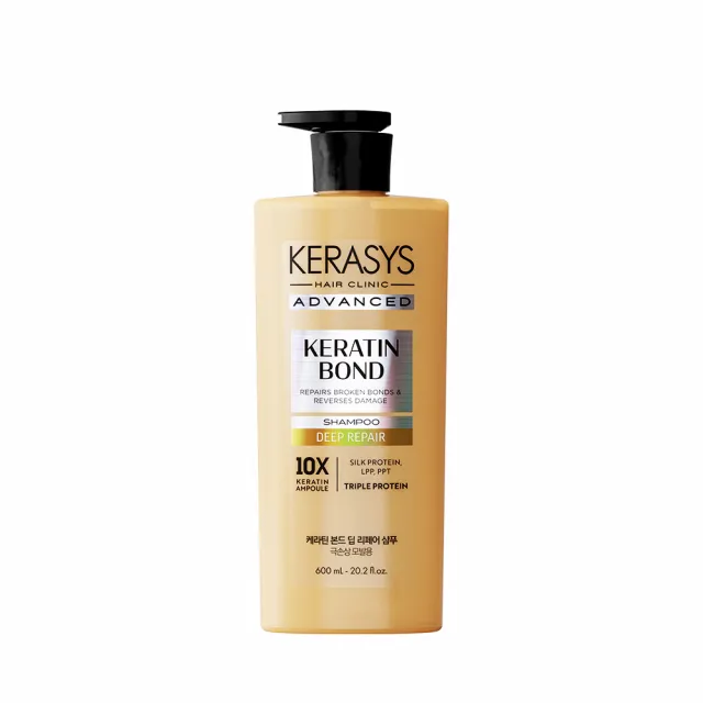 【KeraSys 可瑞絲】全效安瓶髮質修護洗髮精（600ml）任選2入＋金緻安瓶10倍瞬護髮膜（300ml）2入組