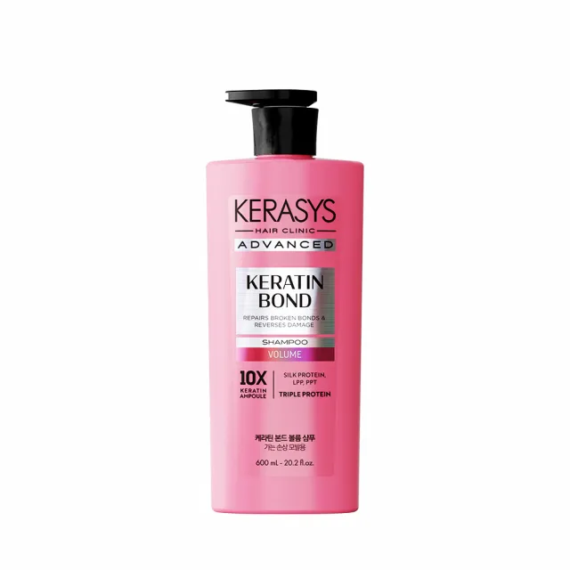 【KeraSys 可瑞絲】全效安瓶髮質修護洗髮精（600ml）任選2入＋金緻安瓶10倍瞬護髮膜（300ml）2入組