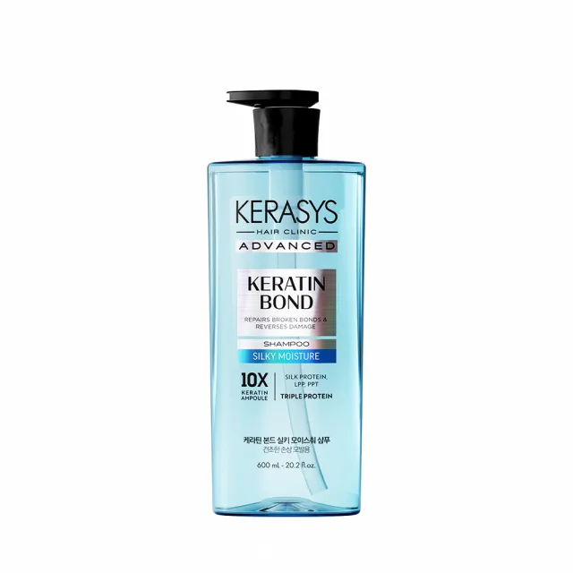 【KeraSys 可瑞絲】全效安瓶髮質修護洗髮精（600ml）任選2入＋金緻安瓶10倍瞬護髮膜（300ml）2入組