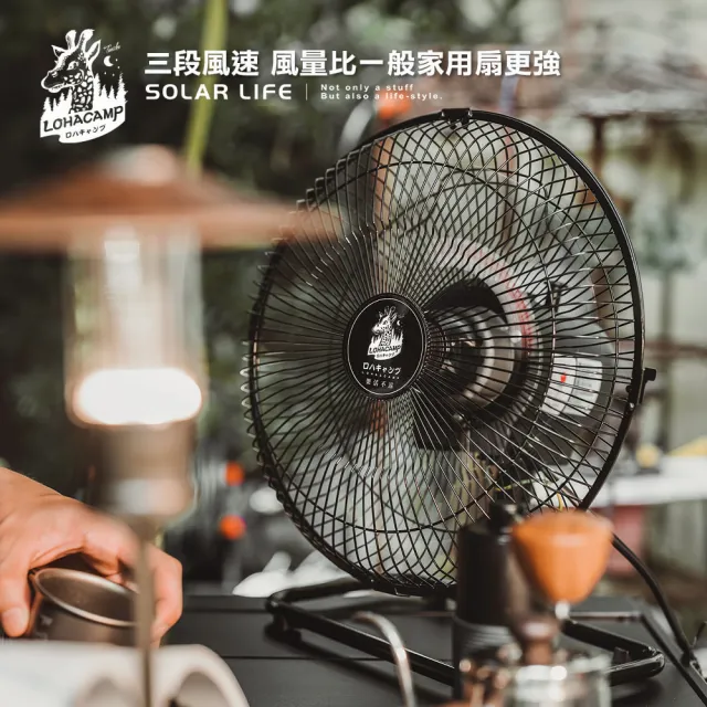 【樂活不露】12吋360度靜音型工業風扇(工業用桌扇 露營電扇 戶外電風扇 帳篷風扇 靜音電扇)