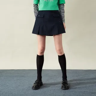 【ELLE ACTIVE】女款 工裝風口袋短褲裙-深藍色(EA25A2W2102#39)