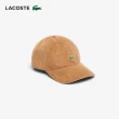 【LACOSTE】中性款-LOGO棉絨棒球帽(棕色)