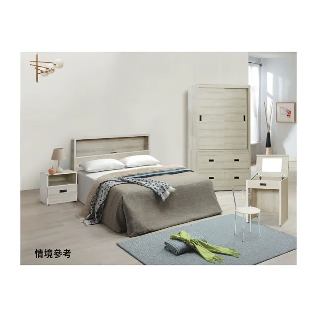 【ASSARI】雙人5尺瑪卡蓉房間組二件-插座床片+3分床底