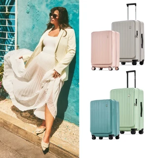 【NINE WEST 官方直營】買一送一。買就送20吋登機箱│經典直條 前開式 28吋 24吋 行李箱(多款)
