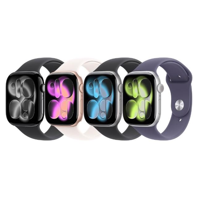 【Apple】Apple Watch Series 11 GPS+行動網路 46mm(鋁金屬錶殼搭配運動型錶帶)