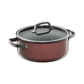 【WMF】德國製FUSIONTEC MINERAL 低身湯鍋 24CM 4.4L(玫瑰金色/陶晶鍋)